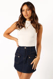 Avery Cargo Mini Skirt Blue Wash