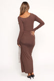Indigo Maxi Dress Brown