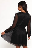 Zhara Long Sleeve Mini Dress Black
