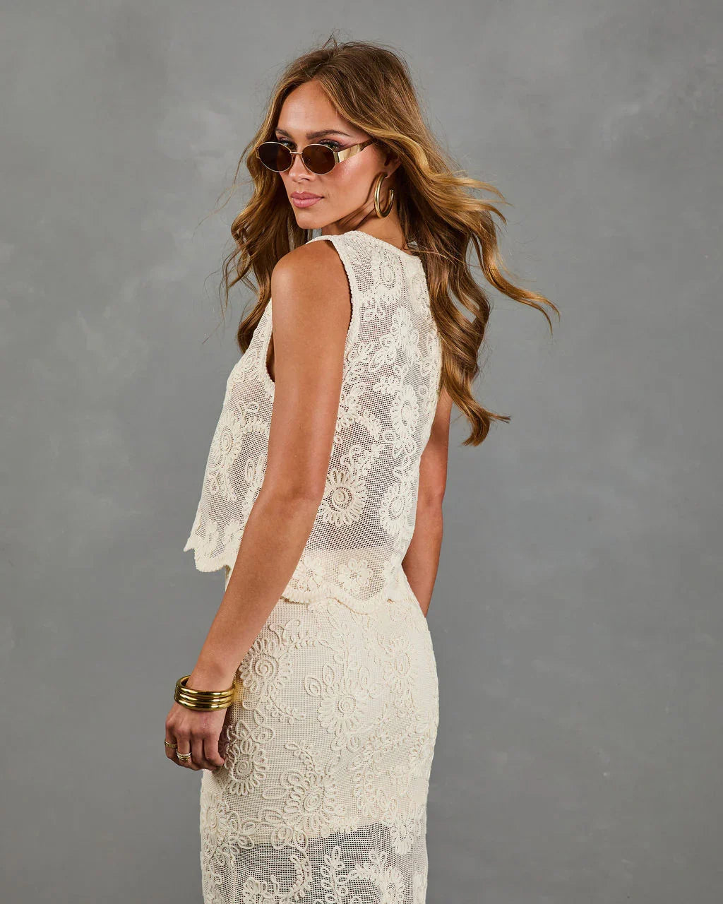 Soft Story Embroidered Floral Tank Top