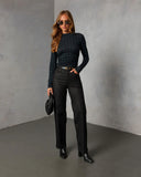Highland Grove Plaid Mock Neck Top