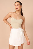 Roxy Faux Wrap Skort Ivory