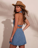 Dune Mirage Denim Halter Mini Dress