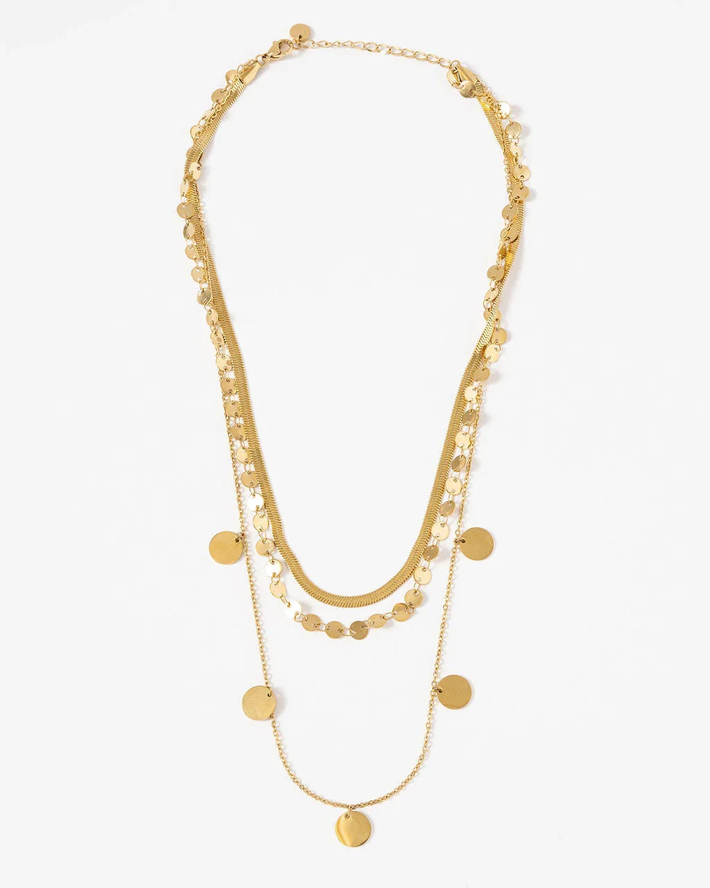 Elena Coin Station Layered Necklace