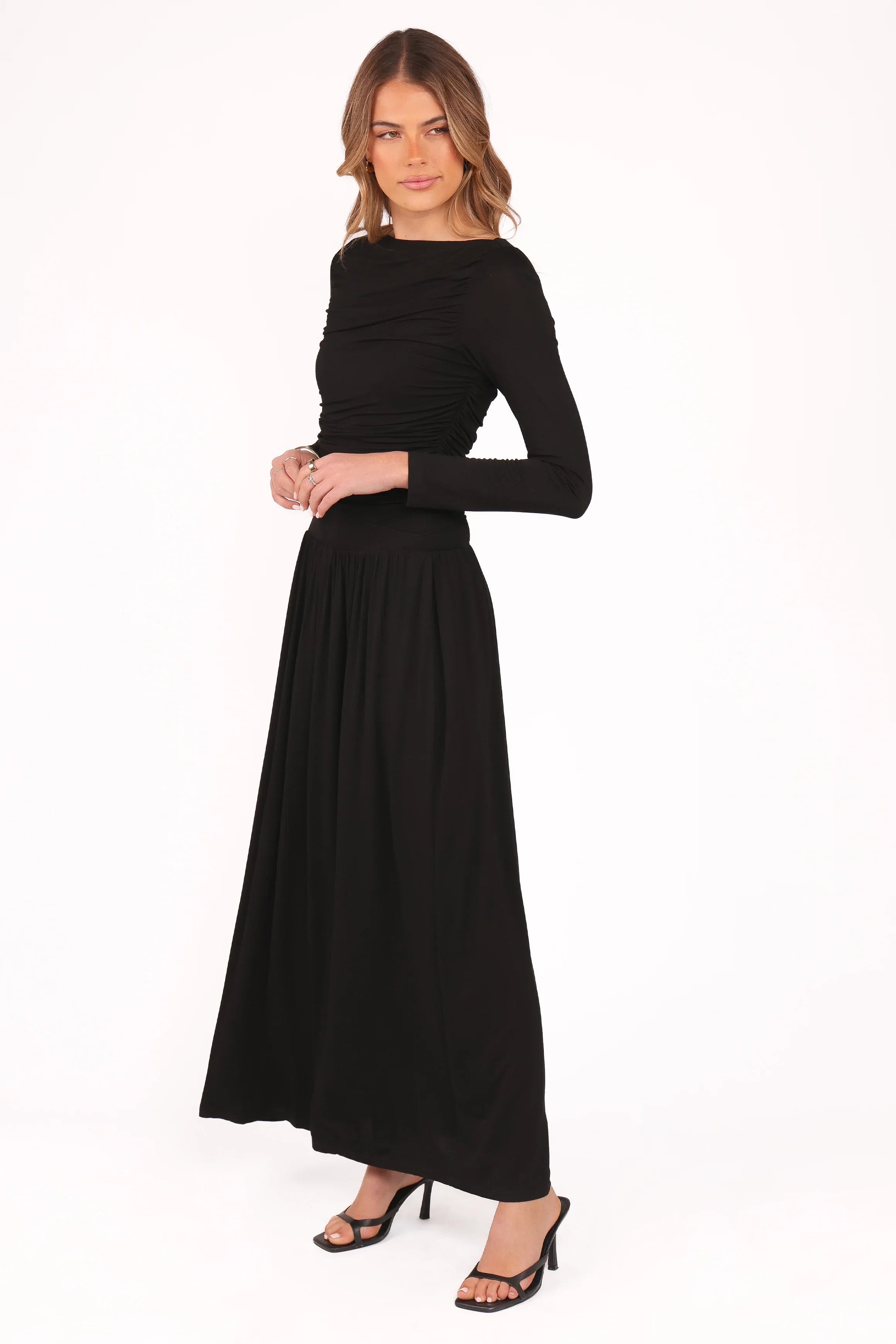 Shirley Long Sleeve Maxi Dress Black