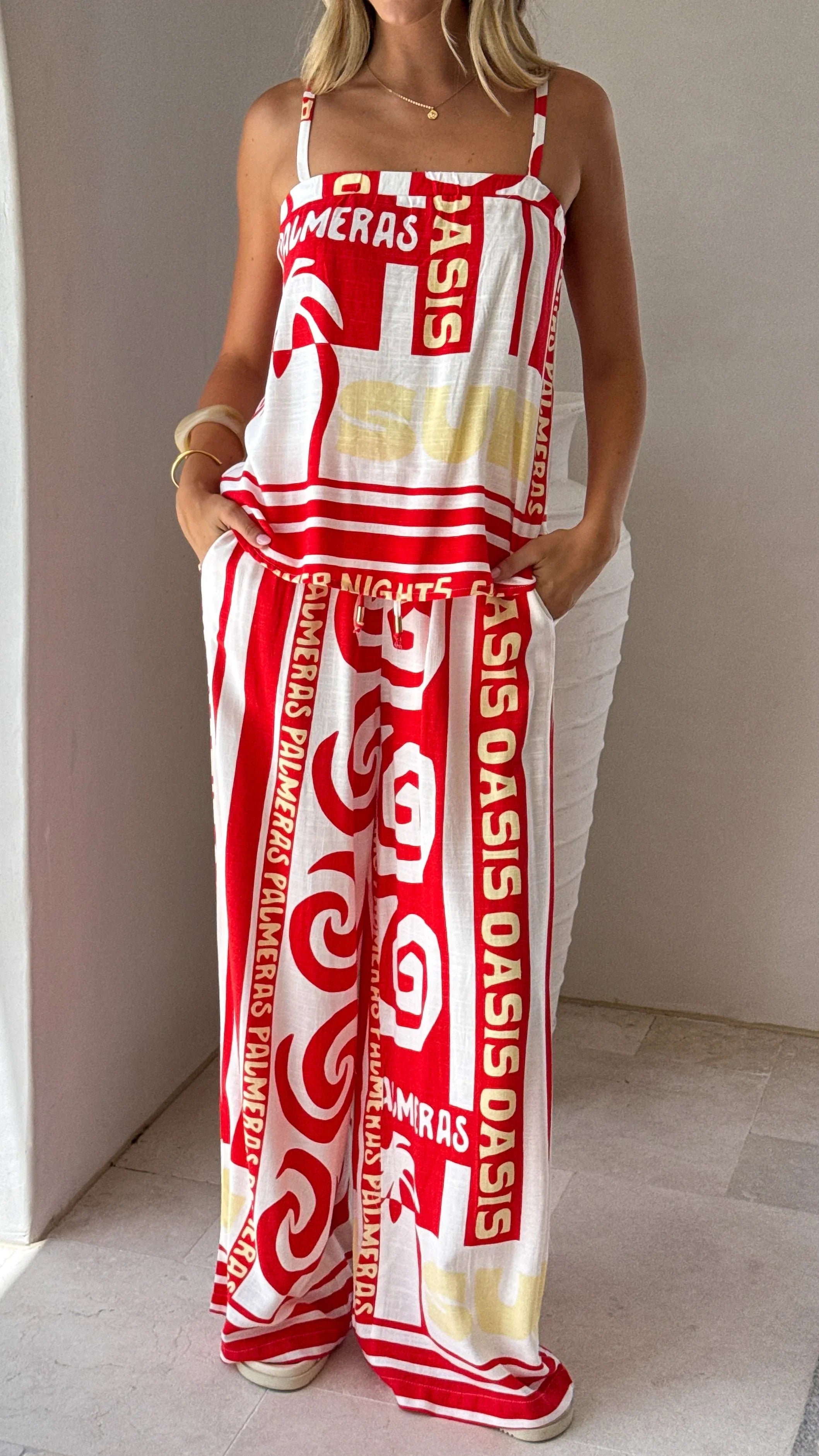 Yiota Pants Palmeras Print