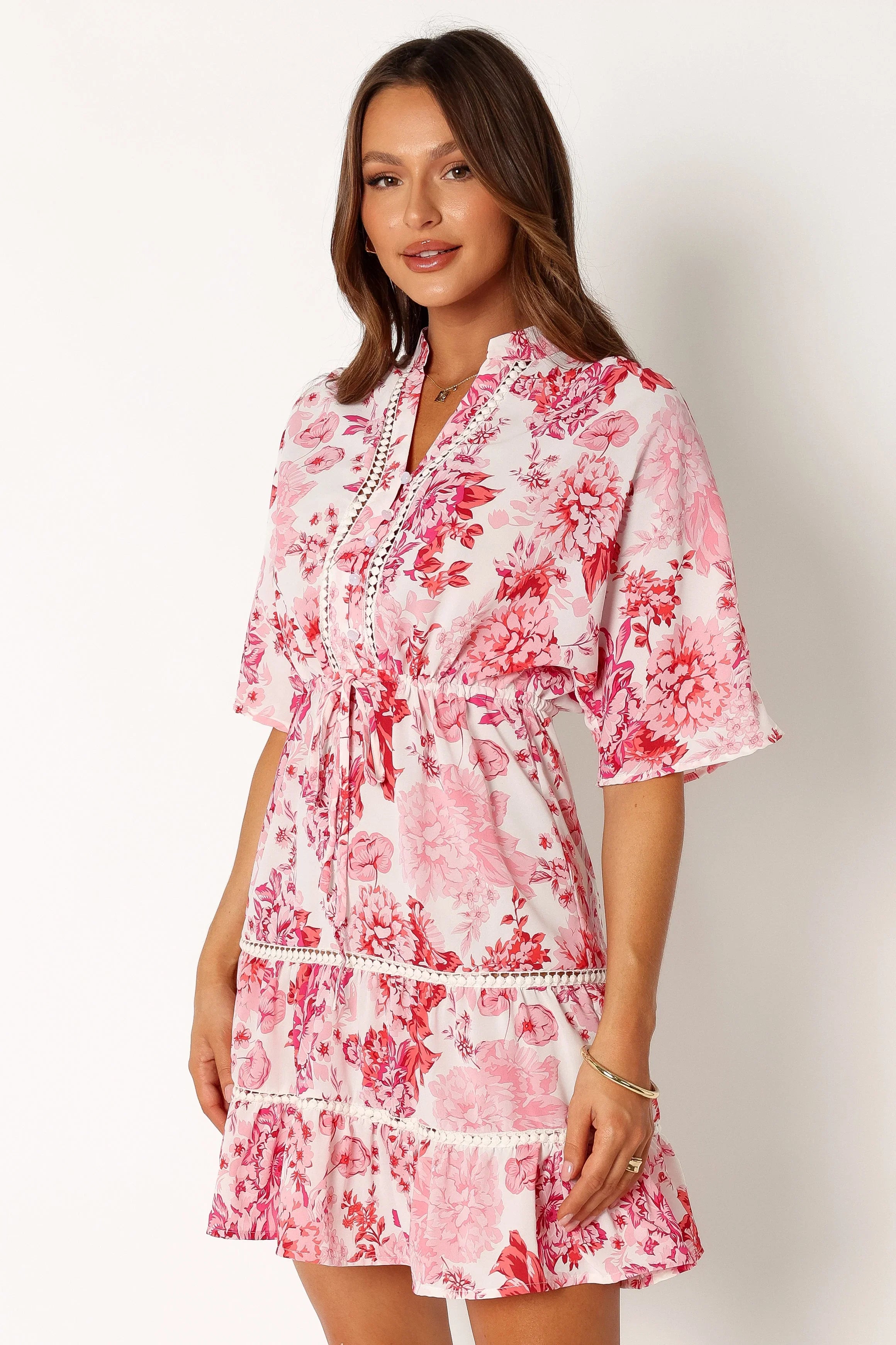Sienna Long Sleeve Mini Dress Pink