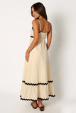 Yana Maxi Dress Cream Black