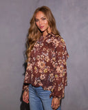 Evienne Printed Neck Tie Top
