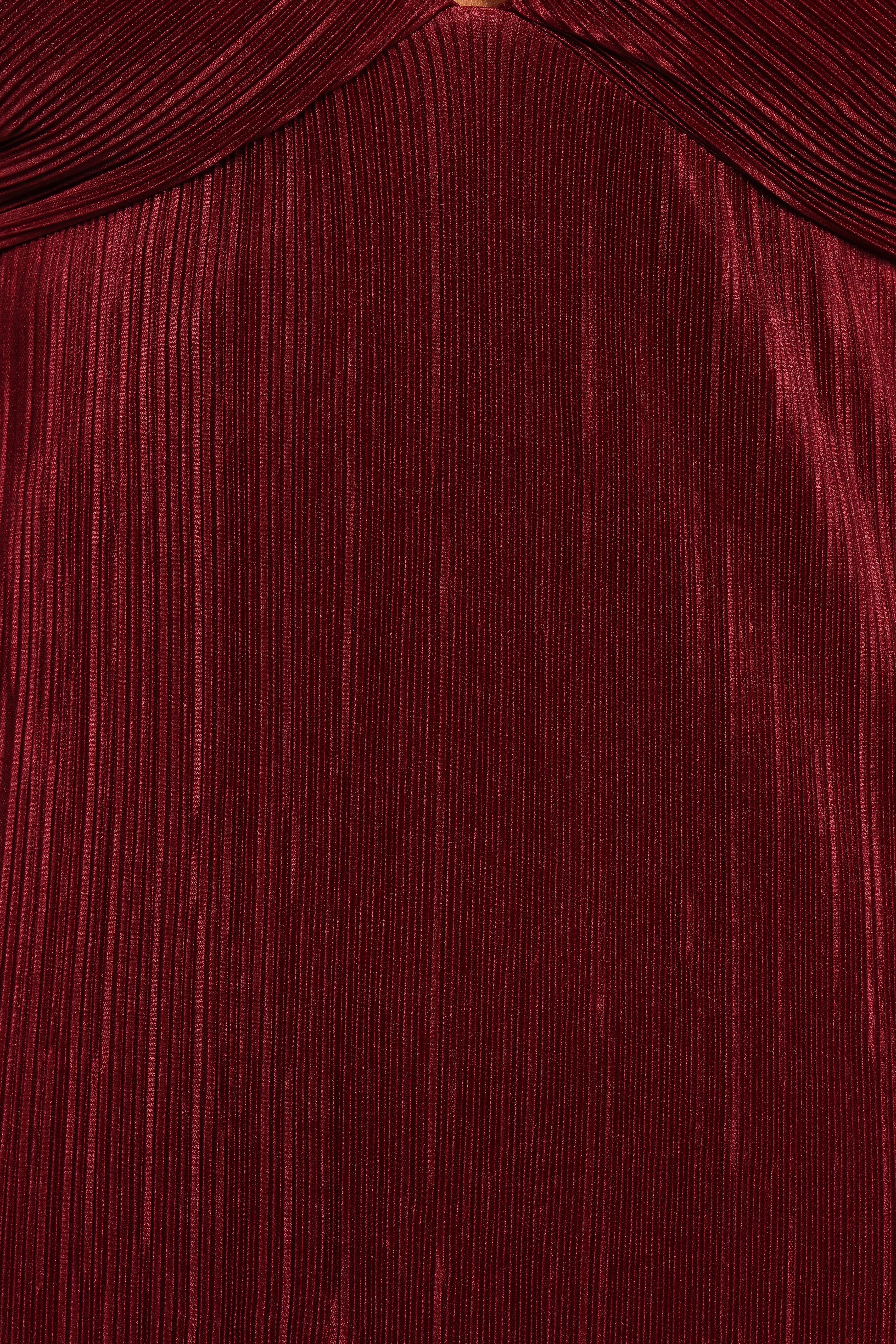 Safi Plisse Maxi Dress Wine