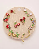 Citrus Glow Fruit Stud Earring Set