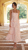 Page Maxi Dress Peach Floral