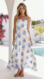 Jaylene Maxi Dress Blue Stamp