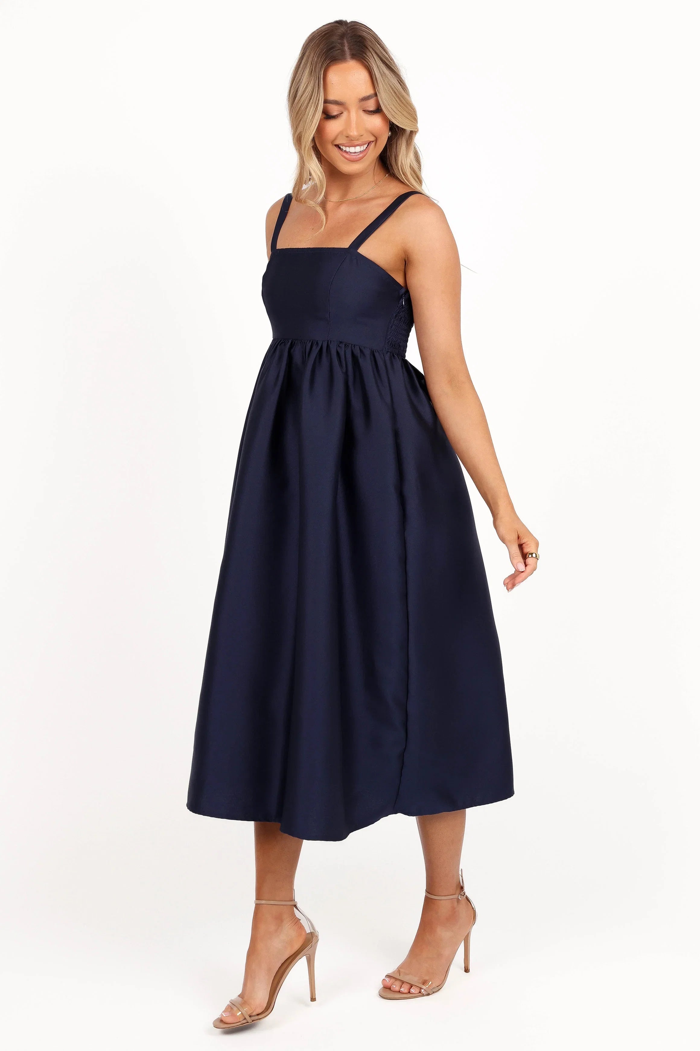 Isla Midi Dress Navy