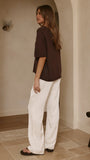 Spring Scoop Neck Tee Chocolate