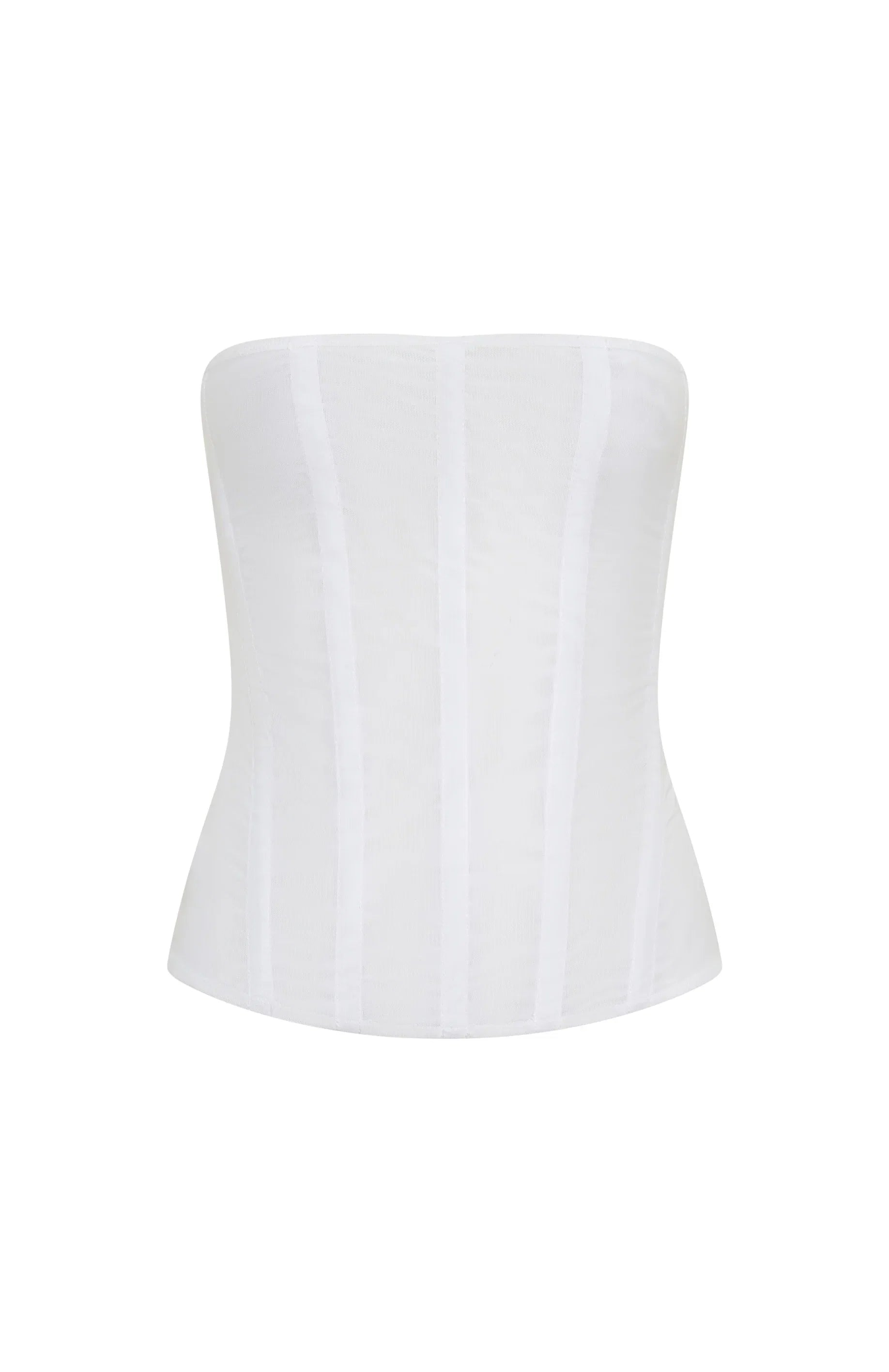 Tell Me A Secret Strapless Bustier White