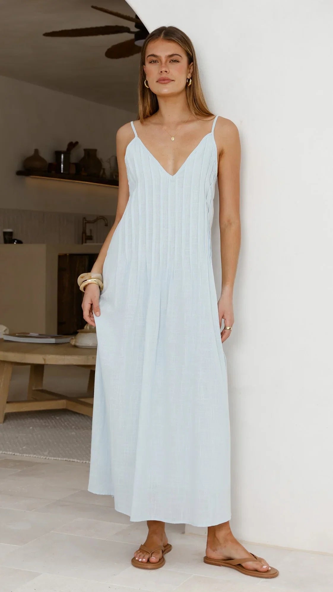 Aspen Maxi Dress Baby Blue