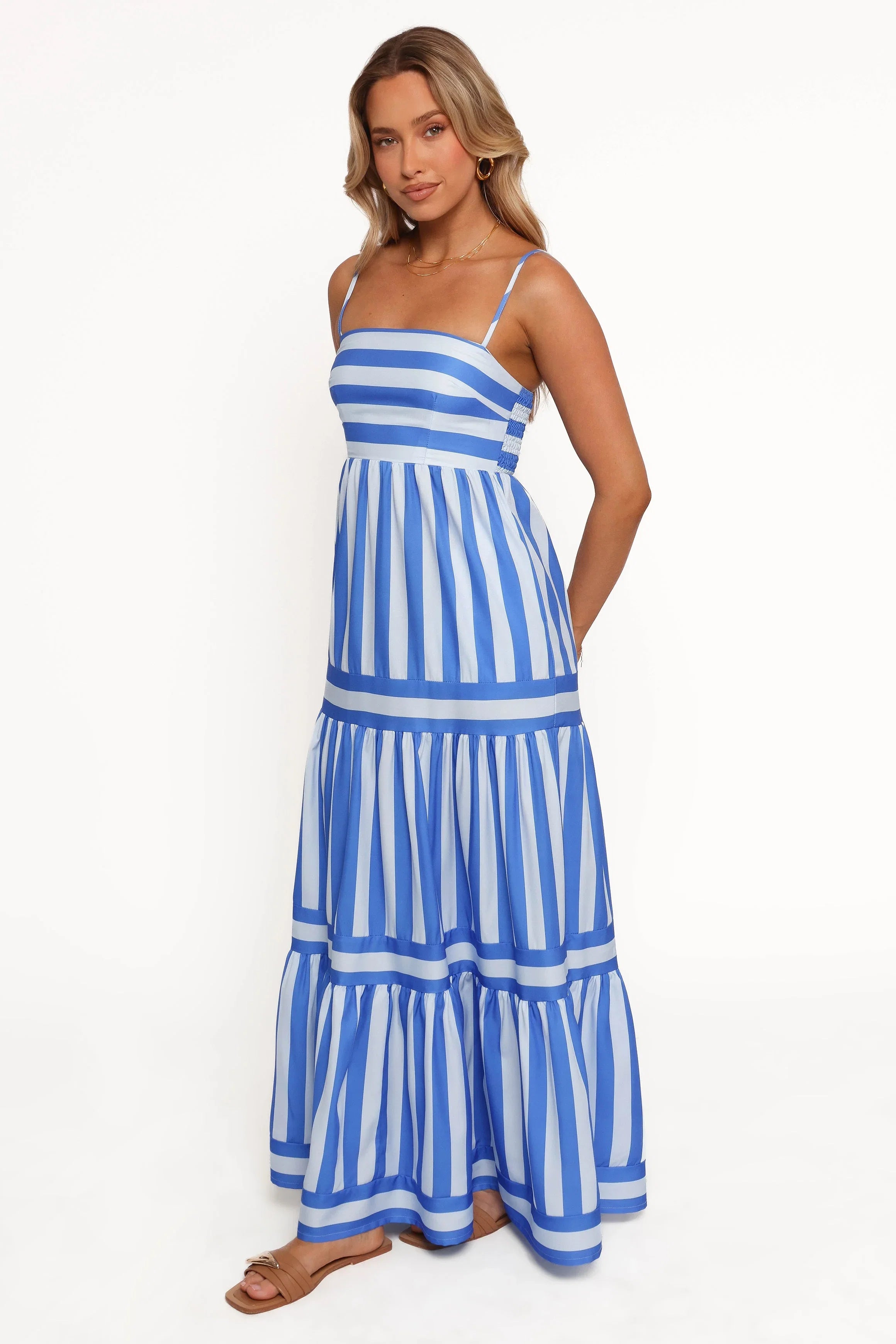 Emry Maxi Dress Blue Stripe