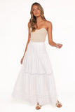 Peony Maxi Skirt White
