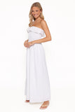 Gilbert Strapless Maxi Dress White