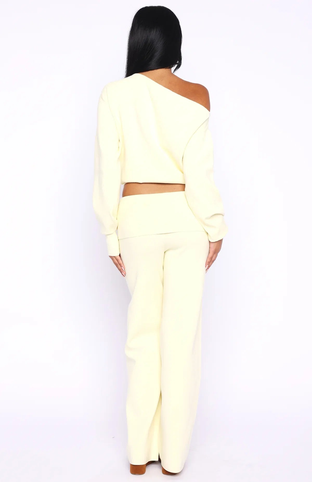 Cant Find The Words Knit Pants Lemon