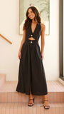 Wesley Halter Neck Maxi Dress Black