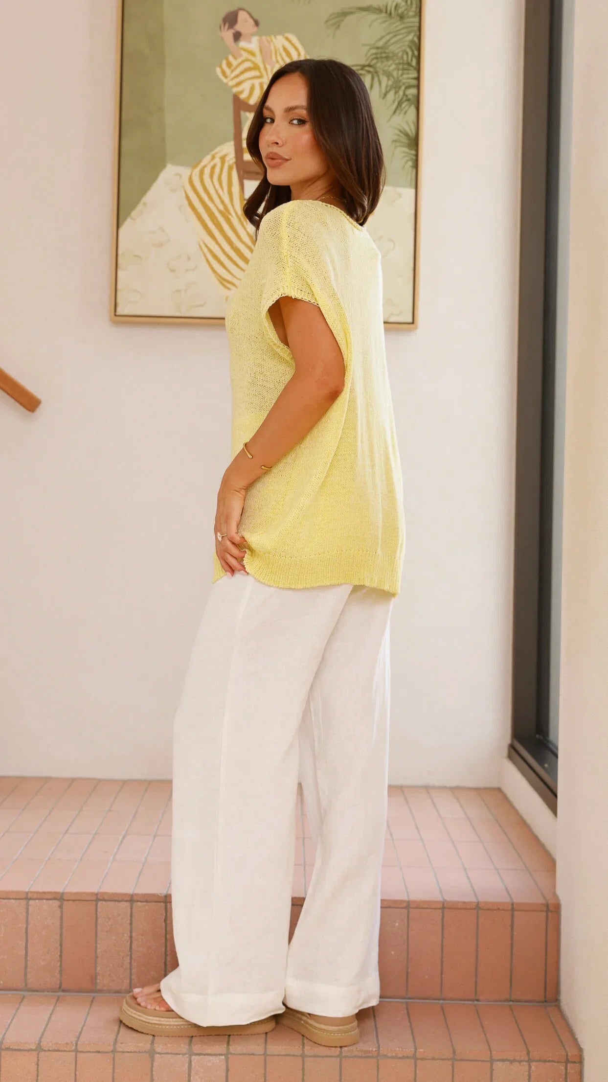 Stelaria Knit Top Yellow