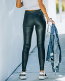 Spanx Faux Leather Moto Leggings