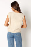 Kyle Knit Vest Cream