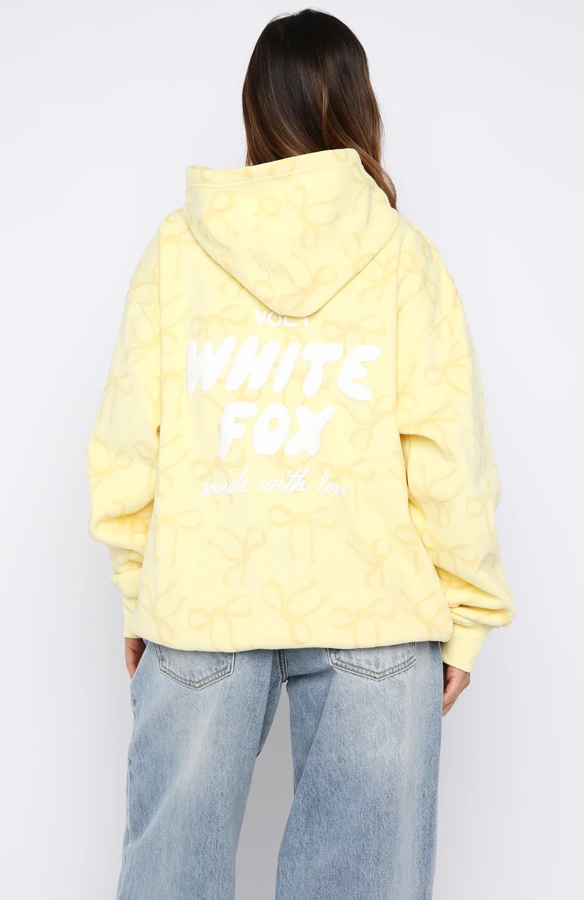 Vol 1 Oversized Printed Hoodie Lemon Bow