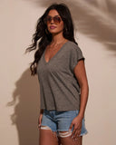 Simple Muse V Neck Top