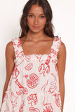 Elena Mini Dress Red Lobster