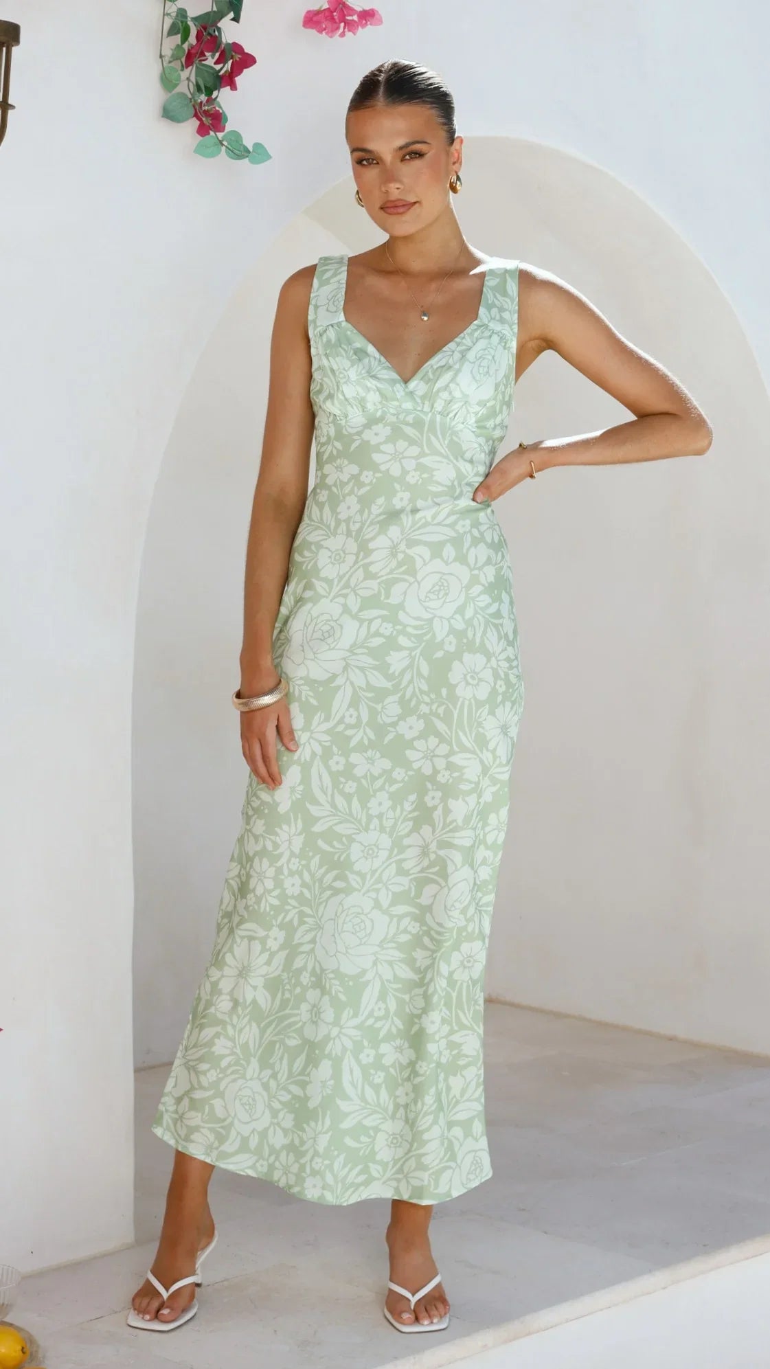 Rubie Maxi Dress Lime Floral