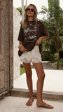Hotel Soleil Oversized T Shirt Chocolate