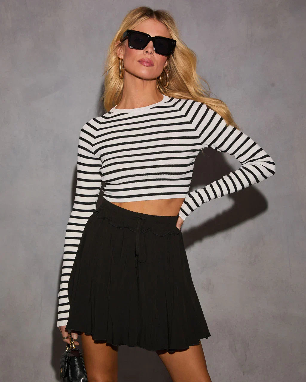 In The Element Striped Cropped Top