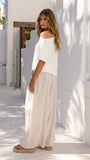 Blair Off Shoulder Tee White