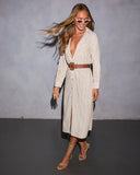 Santos Belted Midi Shirt Dress