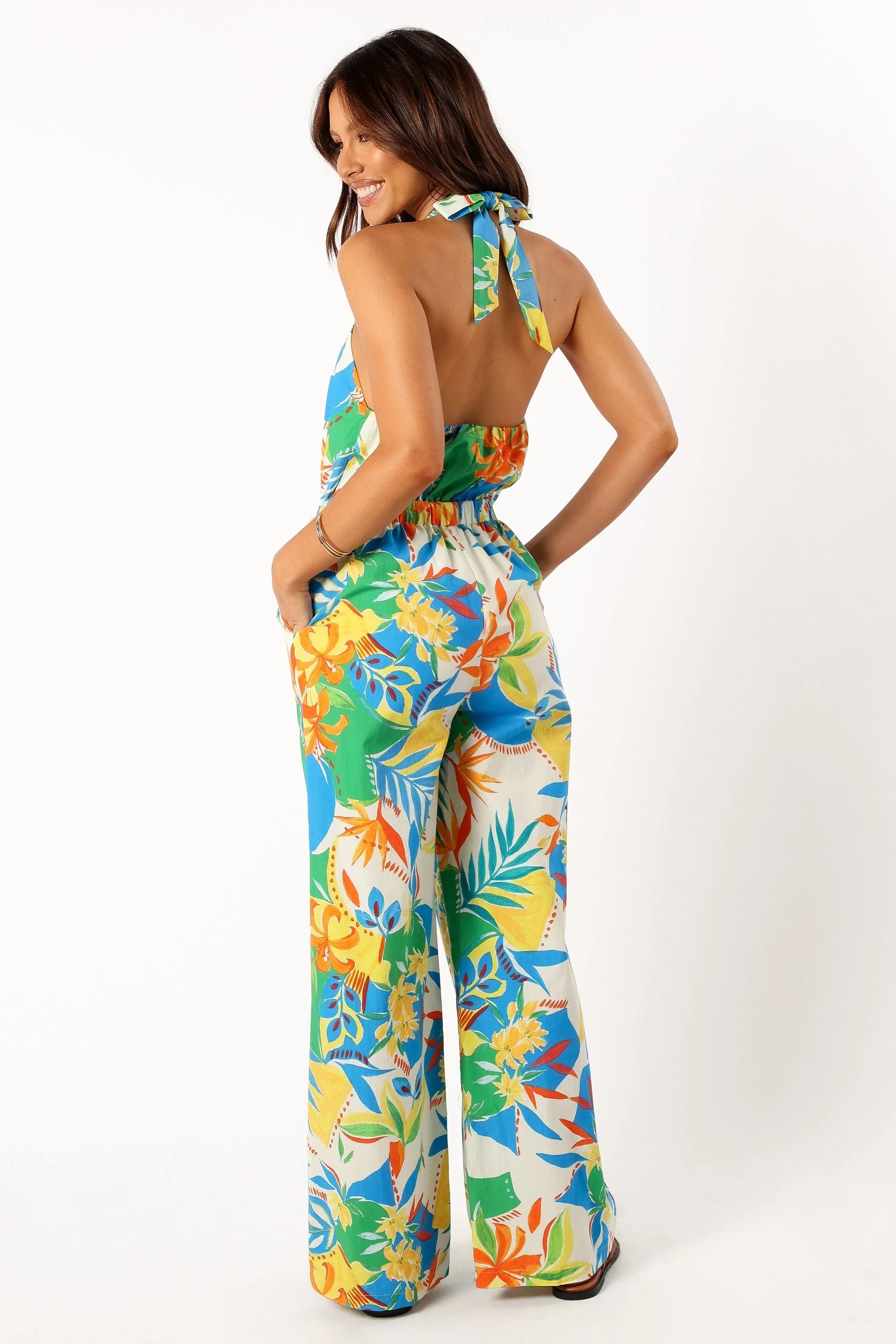 Harriet Halter Jumpsuit Malta Print