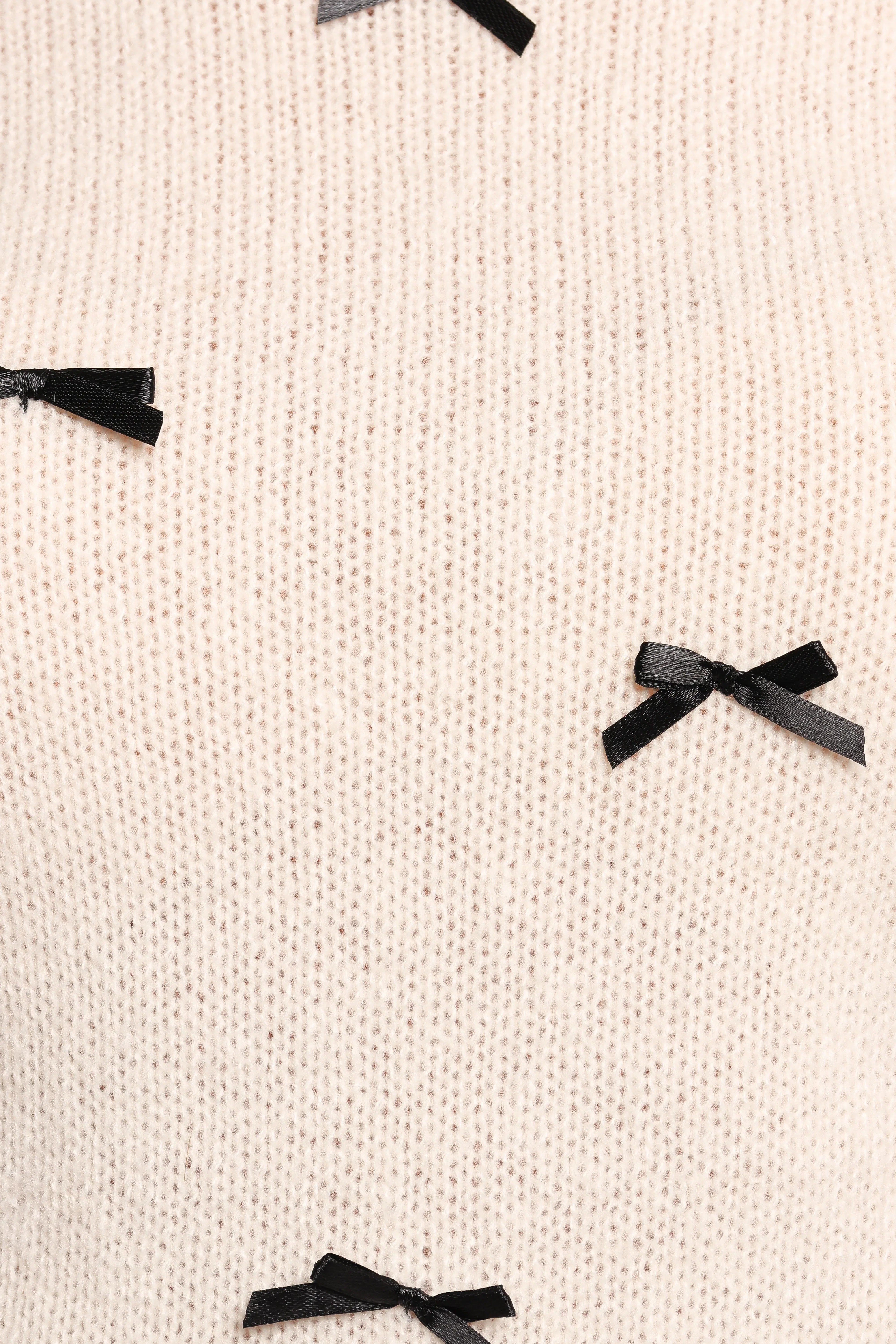 Rachel Knit Top Cream Black