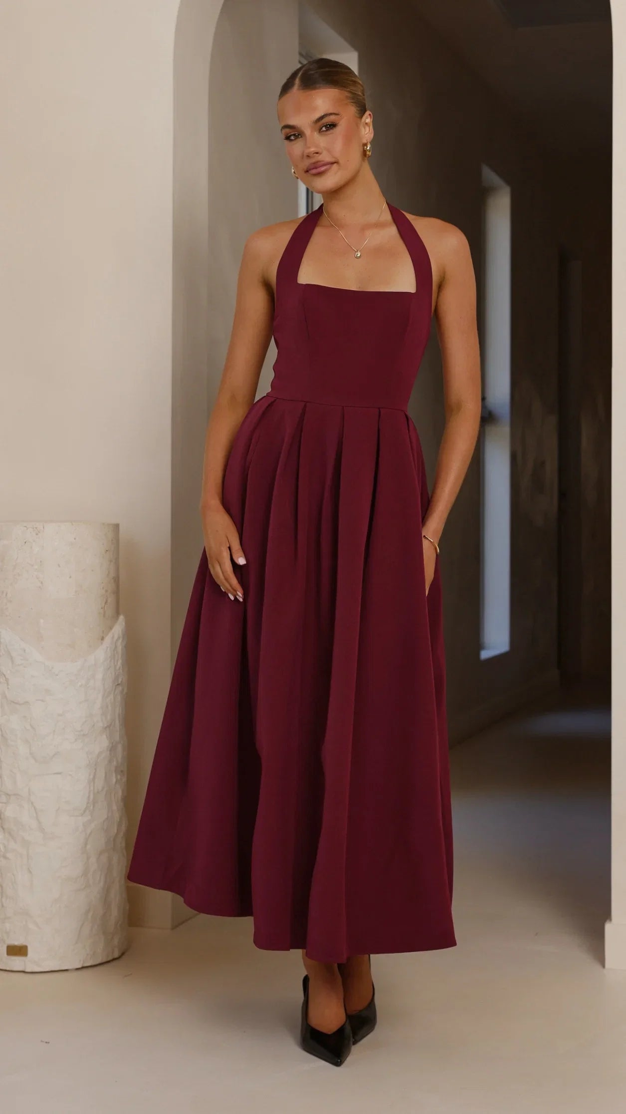 Kristen Maxi Dress Wine