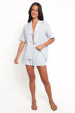 Aaliyah Cotton Shorts Pale Blue