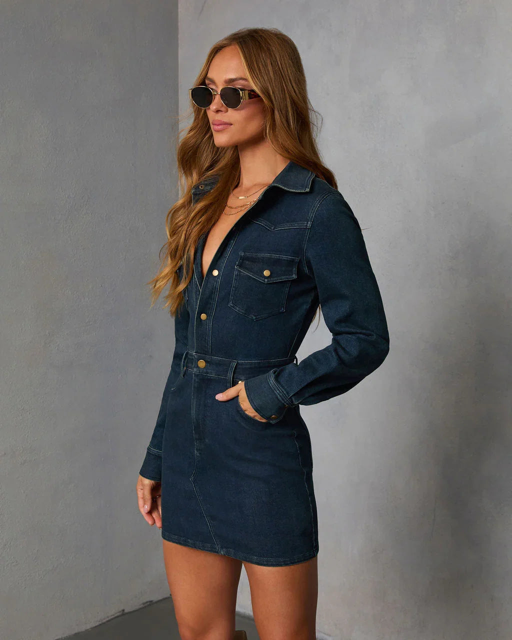 Coralinne Denim Mini Dress