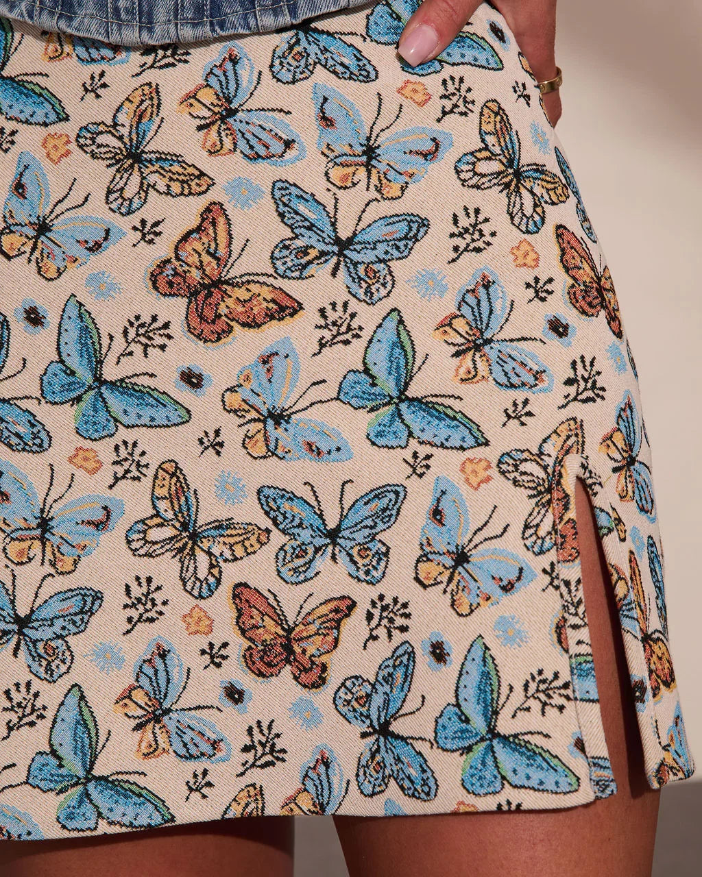 Roam Free Butterfly Mini Skirt