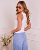 Klaire Ribbed Contrast Trim Tank Top