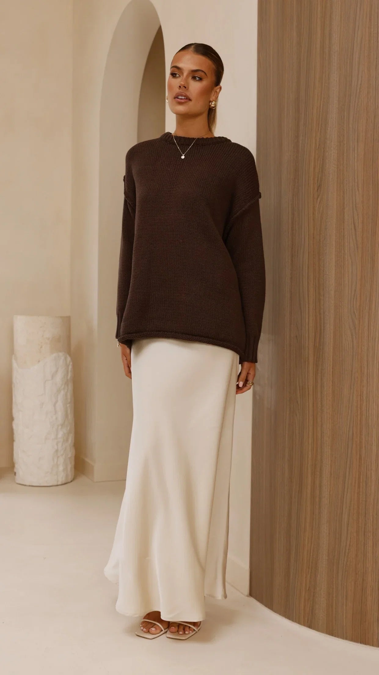 Delvine Knit Jumper Chocolate
