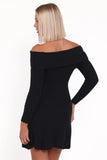 Francisco Long Sleeve Mini Dress Black