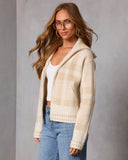 Tosca Brushed Knit Plaid Jacket