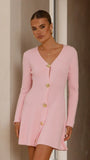 Catarina Long Sleeve Mini Dress Pink