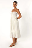 Dayton Strapless Midi Dress White