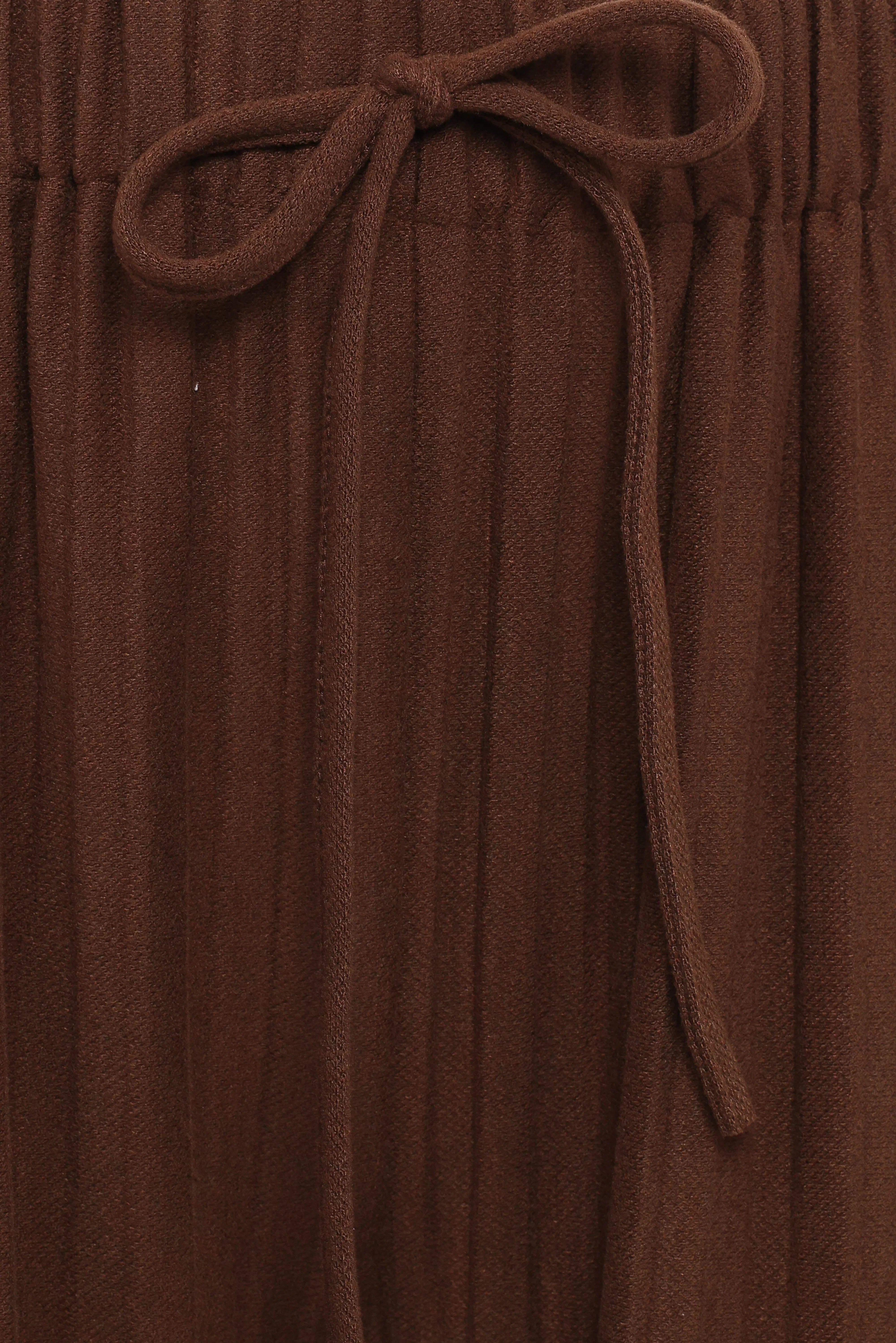 Davis Pleated Knit Pant Brown